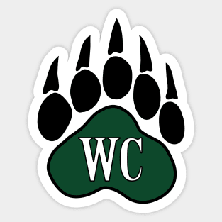 Wildcat Paw Print Sticker